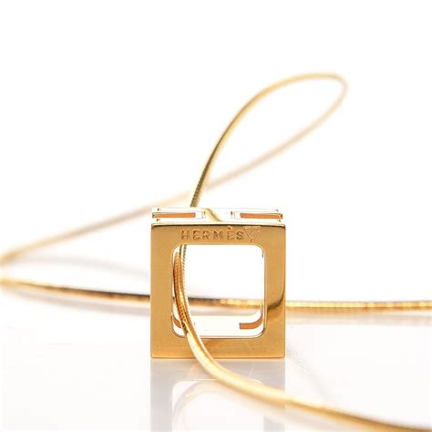 Hermès Cage d'H Pendant Necklace 